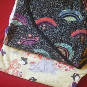 Asain themed Large scrub tops